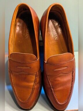 Vintage Cole Haun Benchmade In England Classic Leather Penny Loafers Men 10.5-11